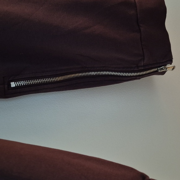 Varley Warwick Chocolate Plum Funnel Neck Side Zip Drawstring Oversized Small - Picture 7 of 9